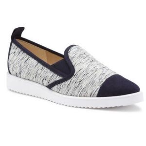 KARL LAGERFELD WOVEN POINTY TOE SLIP ON SNEAKER